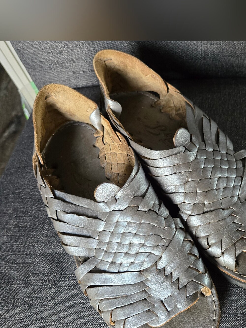 Huarache Sandals by Brand X - Women’s Size 8 1/2 - Made/Mexico - Silver Leather